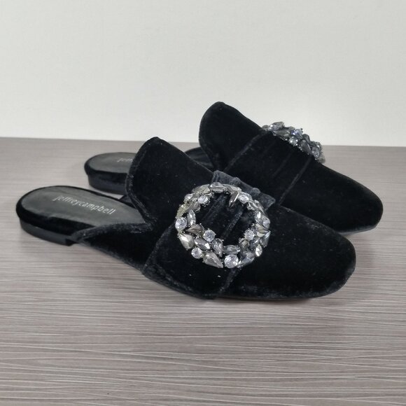 Jeffrey Campbell Ravis Slip-On Mule, Black Velvet, Womens Size 6 M - Picture 1 of 13